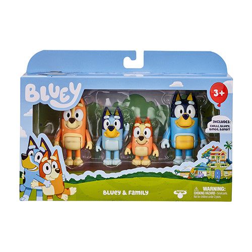 Bluey figursæt med 4 figurer