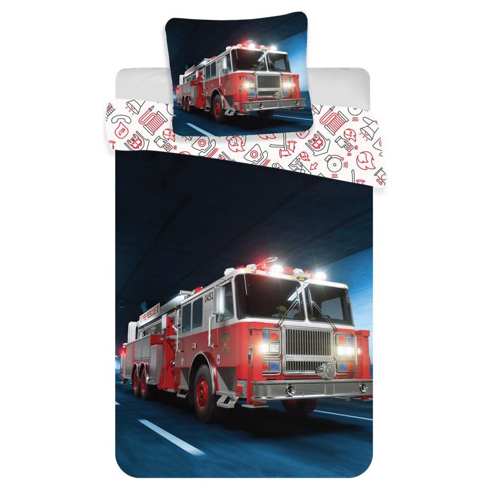 Brandbil junior sengesæt 100x140 cm Bomuld