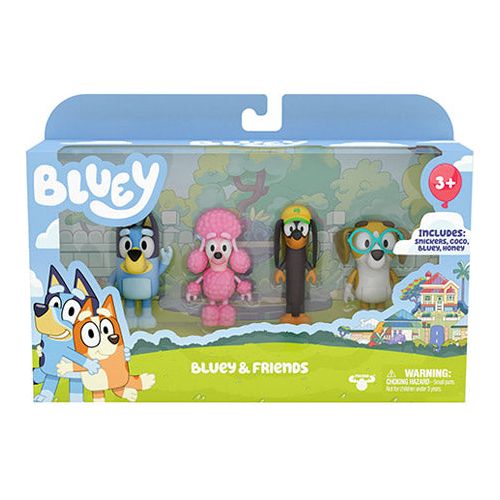 Bluey figursæt med 4 figurer