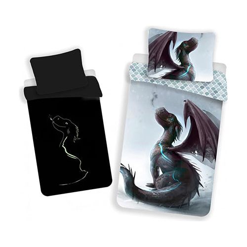 Glow in the dark Drage Voksen Sengesæt Selvlysende 140x200 cm