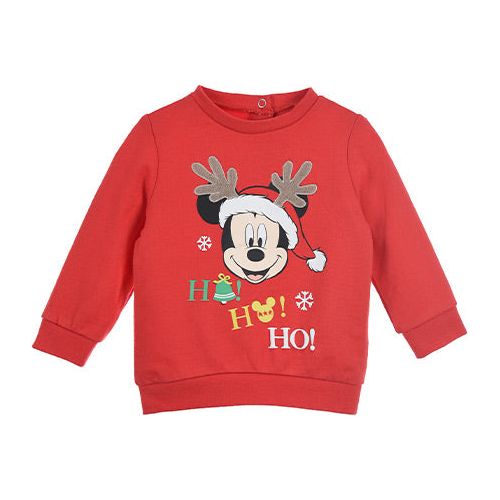 Disney Mickey Mouse "Ho ho ho" baby julesweater rød