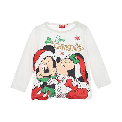 Disney Minnie+Mickey juletrøje 0-2 år hvid