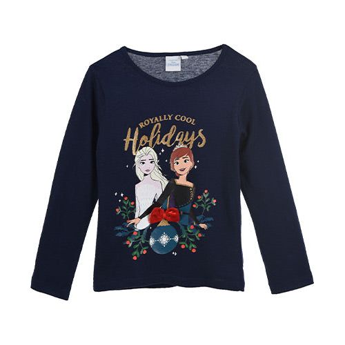 Frozen jule langærmet bluse navy