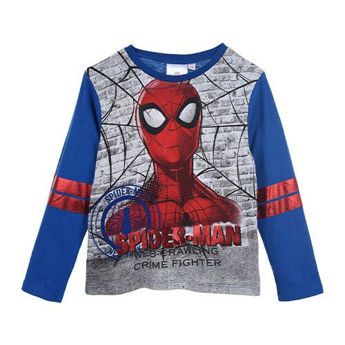 Spiderman langærmet bluse blå