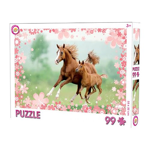 Puslespil med hestemotiv 99 brikker