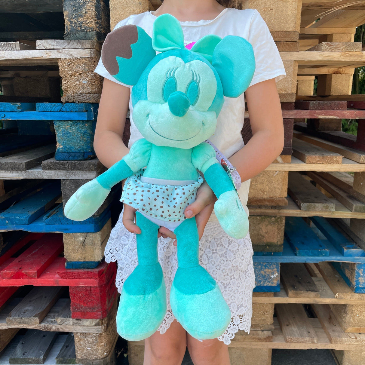 Mint choc chip Minnie Mouse bamse