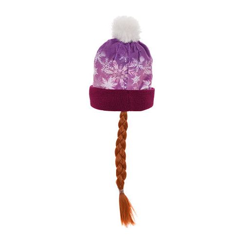 Frozen Anna "pom pom" Hue med fletning Lilla