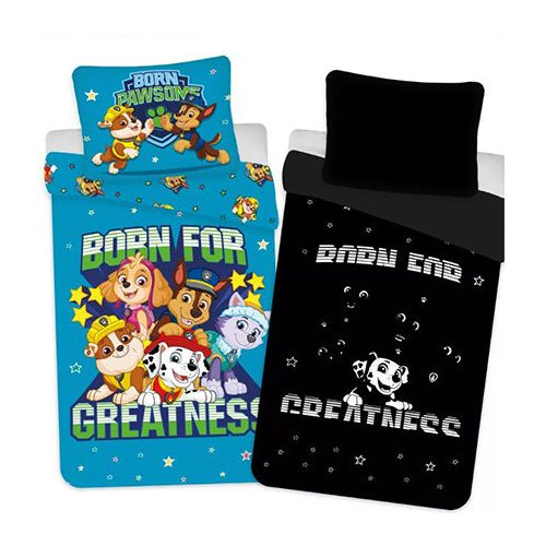 Paw Patrol senior "Born for Greatness" glow in the dark sengesæt 100% bomuld