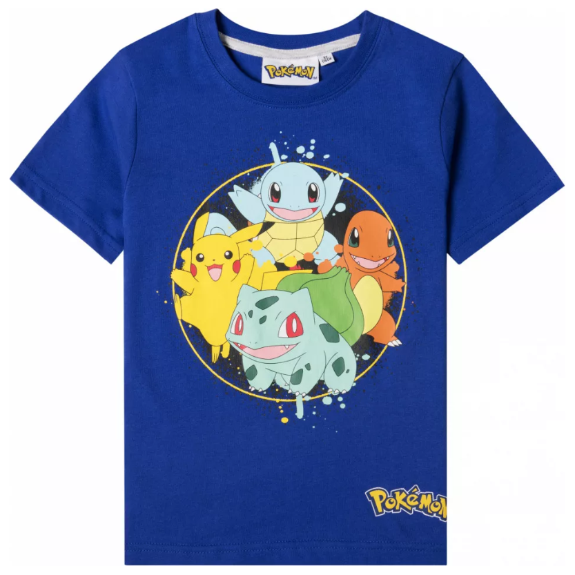 Pokemon T-Shirt blå 5-12 år