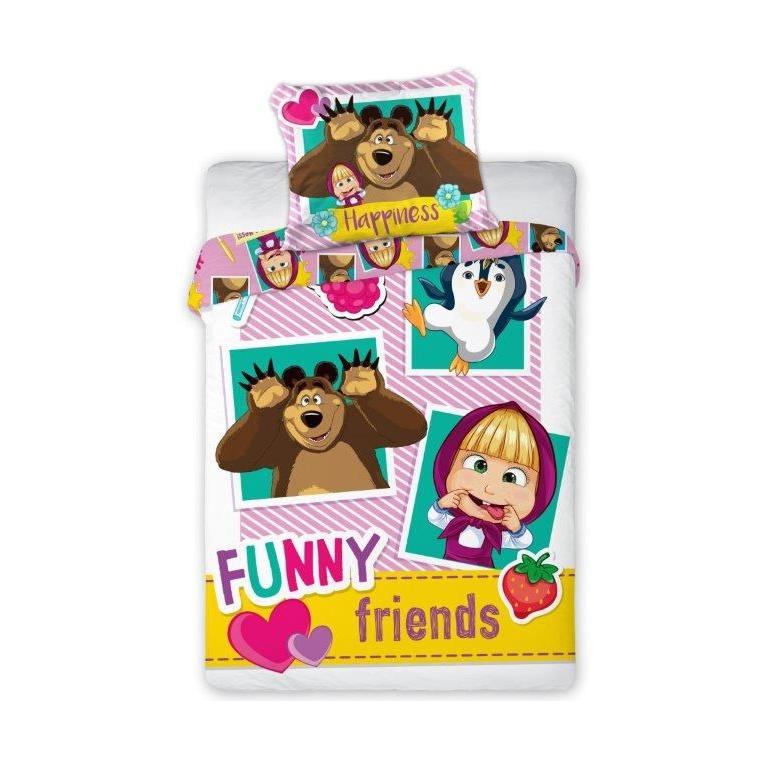 Masha og Bjørnen junior sengesæt 100x135 cm bomuld