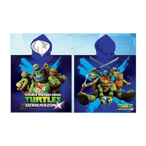 Turtles poncho i 100% bomuld