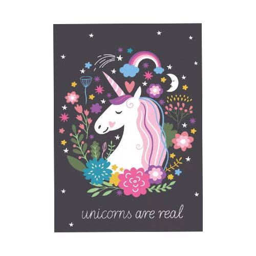 Unicorn fleecetæppe 100x150 cm