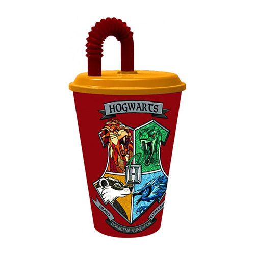 Harry Potter hogwarts drikkekrus med sugerør 430 ml