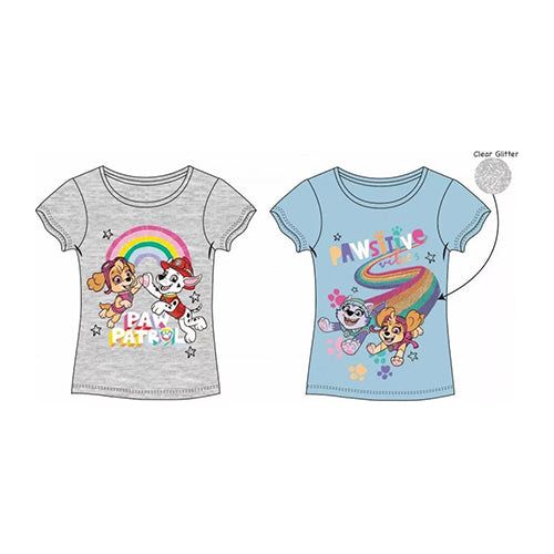 Paw Patrtol "Rainbow" t-shirt med Glitter