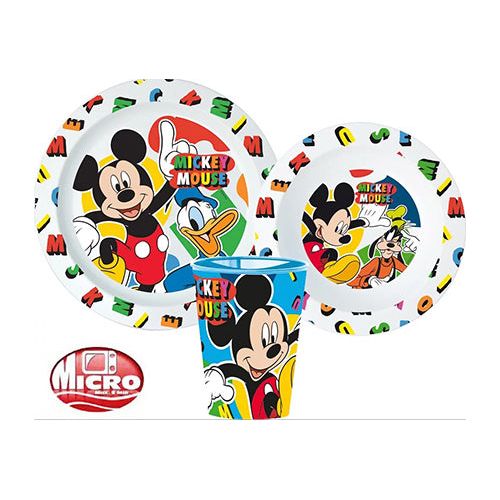 Disney 3-delt spisesæt (Mickey, Fedtmule & Anders And)