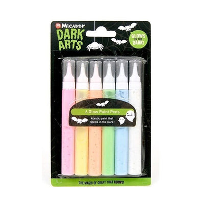 Glow in the dark paint pens (6 stk)
