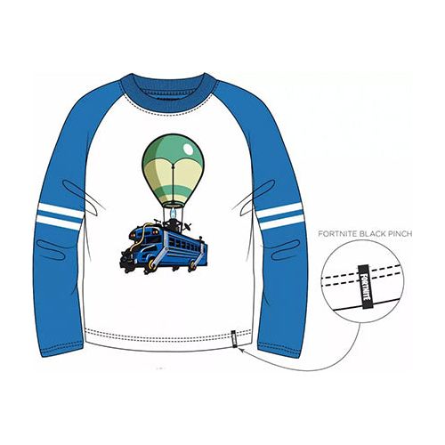 Fortnite Longsleeve 10-16 år Bomuld Hvid/Blå