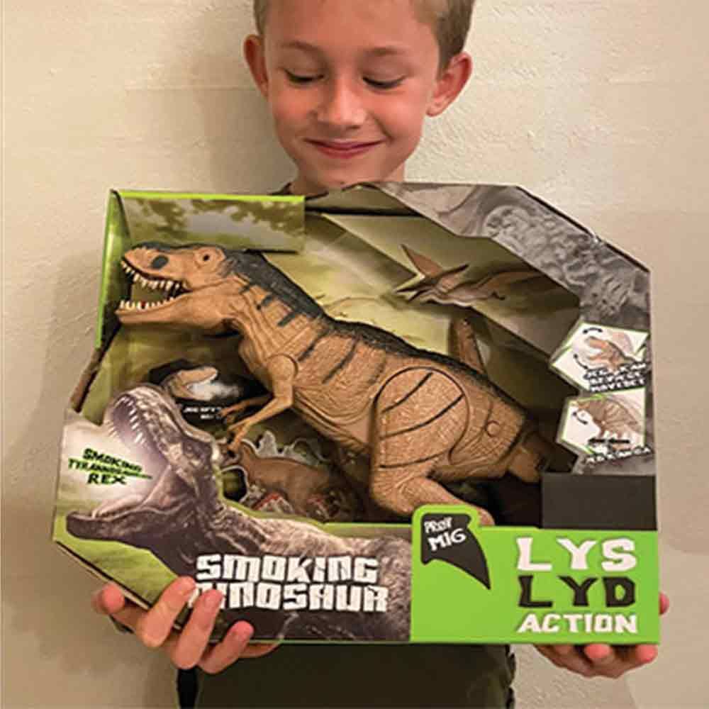 Dinosaur m. lys/lyd/damp-spray