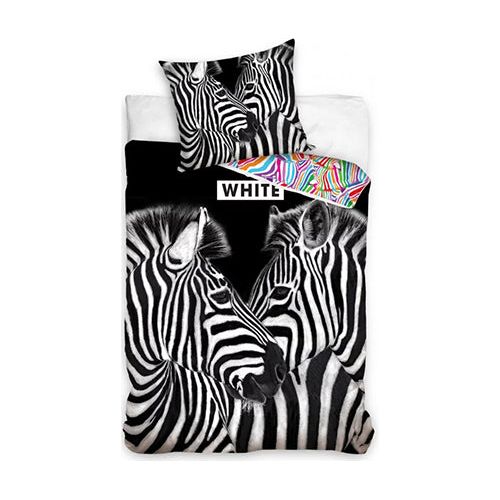 Zebra sengesæt senior 100% bomuld