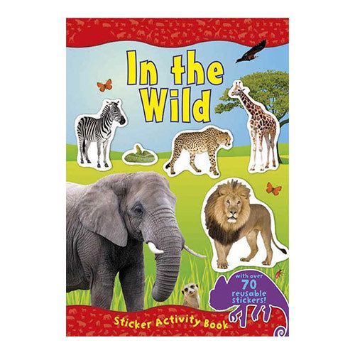 Klistermærkebog med vilde dyr