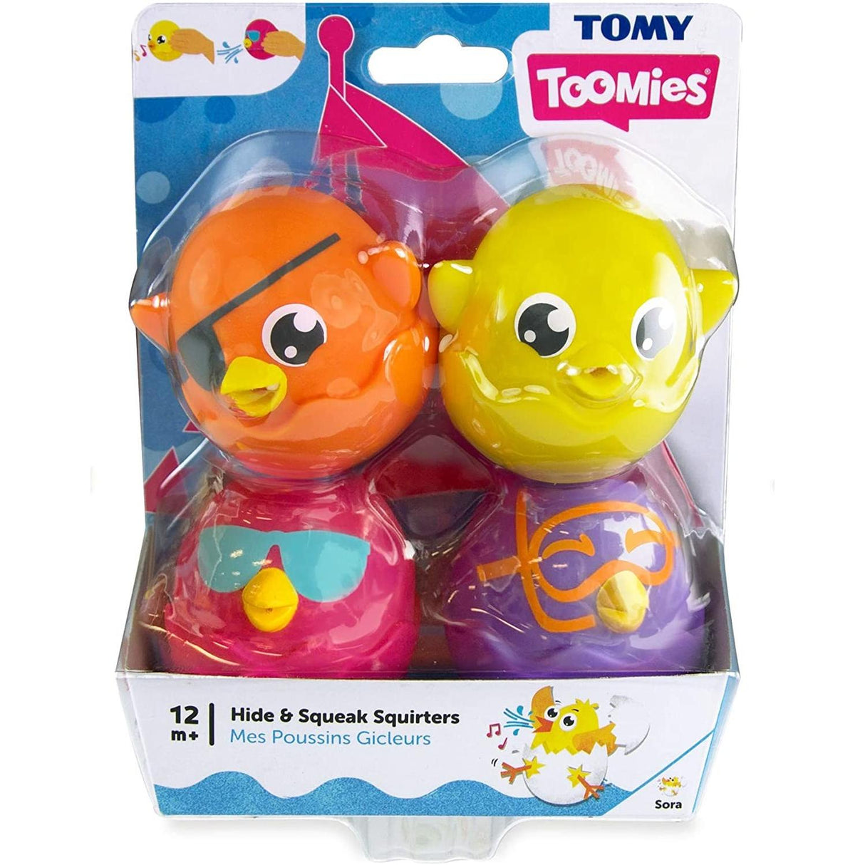 Tomy Toomies Hide & Squeak Squirters badedyr