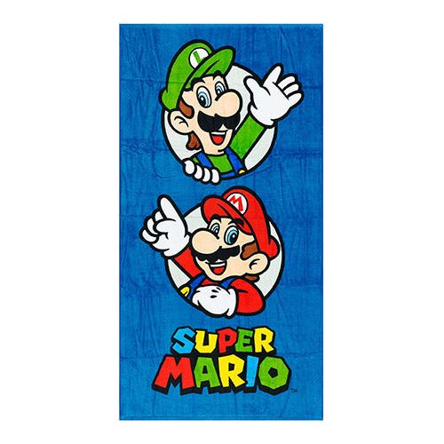Super Mario håndklæde 100% bomuld 70x140 cm