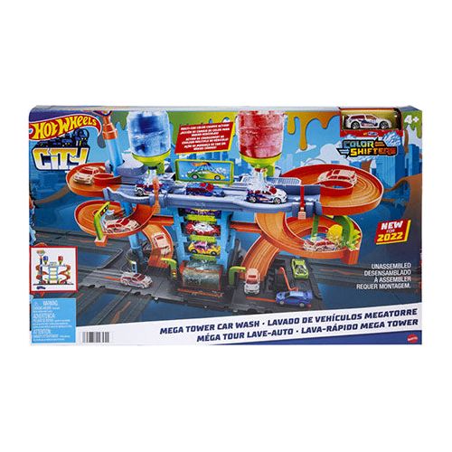 Hot Wheels Mega Tower Car Wash inkl. Color Shifter bil