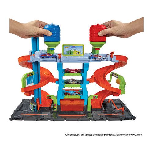 Hot Wheels Mega Tower Car Wash inkl. Color Shifter bil