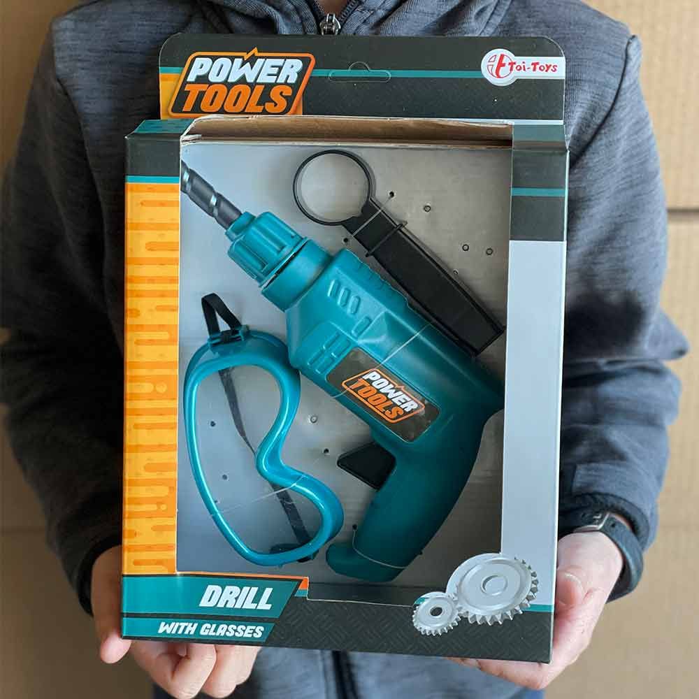 Værktøjssæt med boremaskine