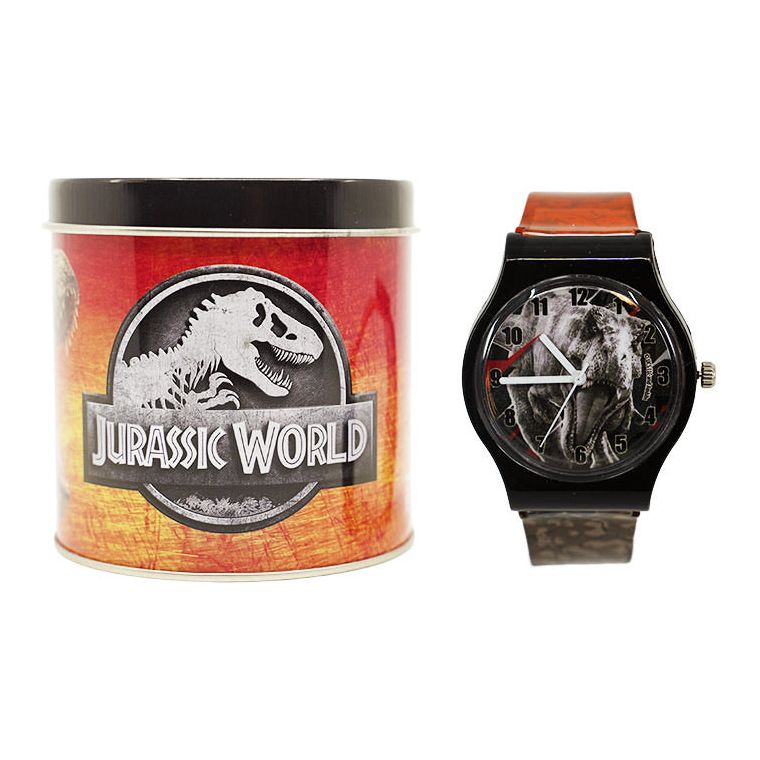 Jurrassic World Dinosaur armbåndsur i flot metalboks
