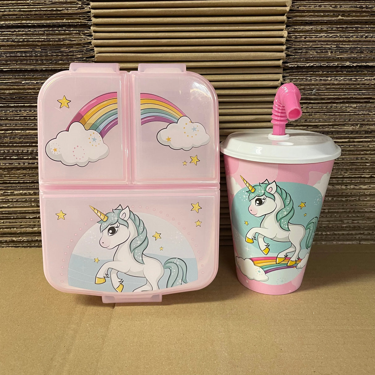 Unicorn sæt madkasse + Krus