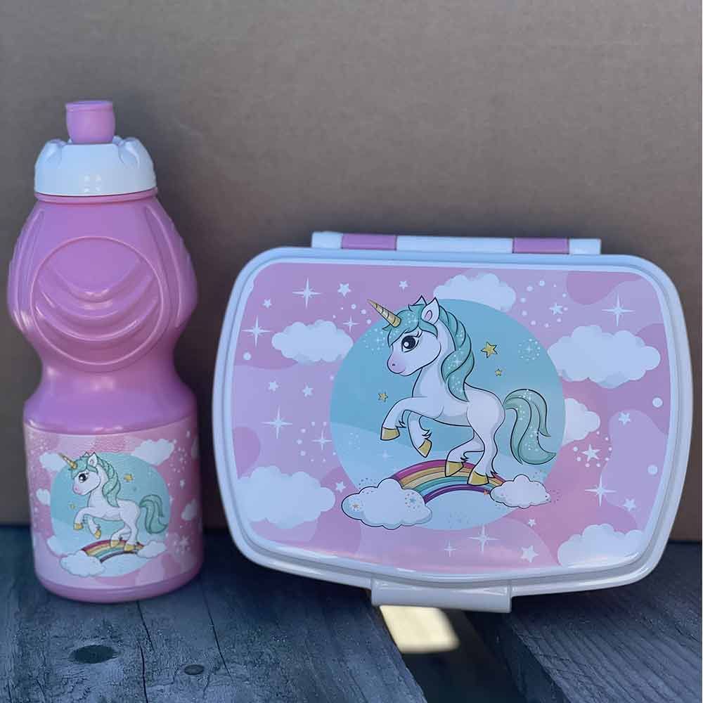 Unicorn startersæt med madkasse/drikkedunk