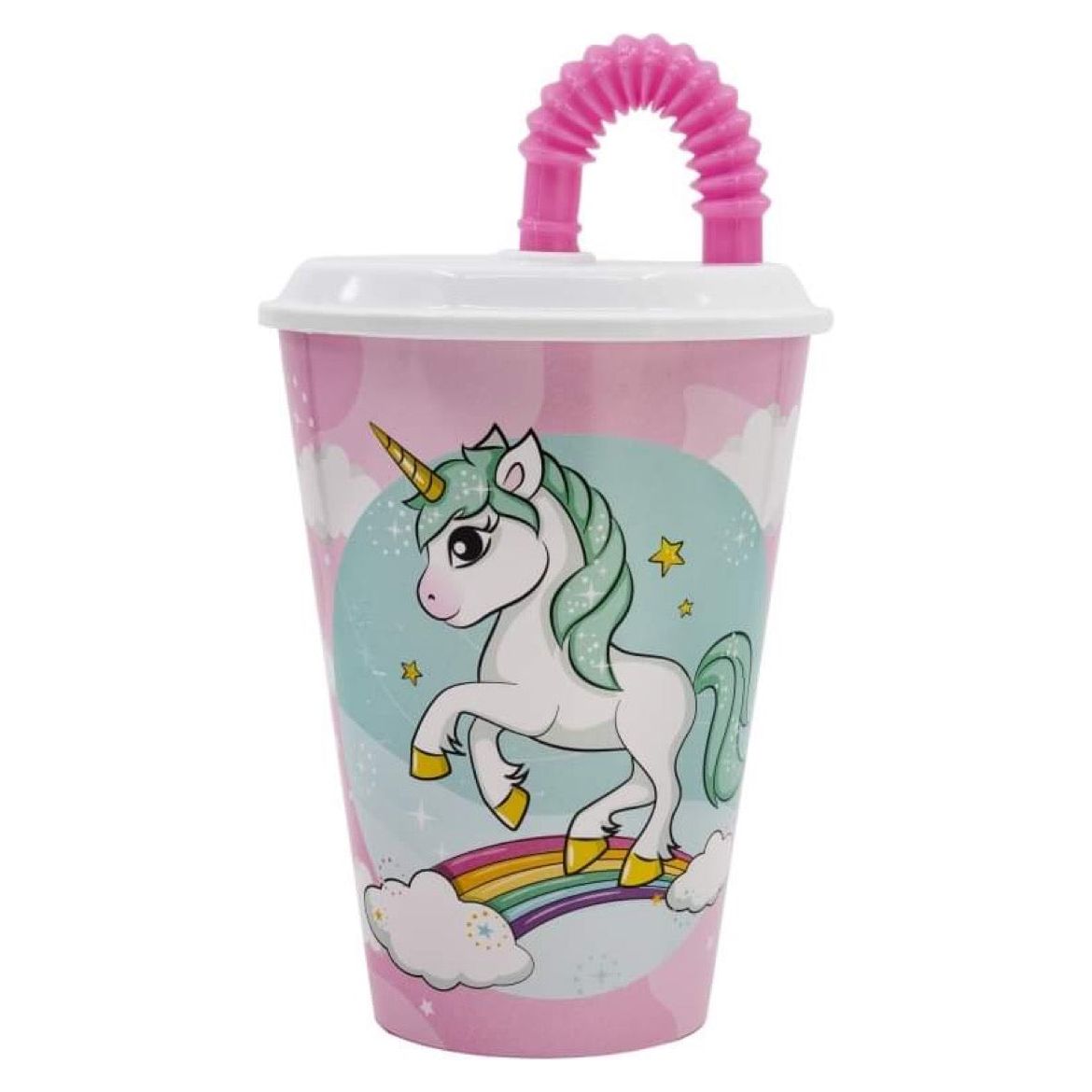 Unicorn krus med sugerør