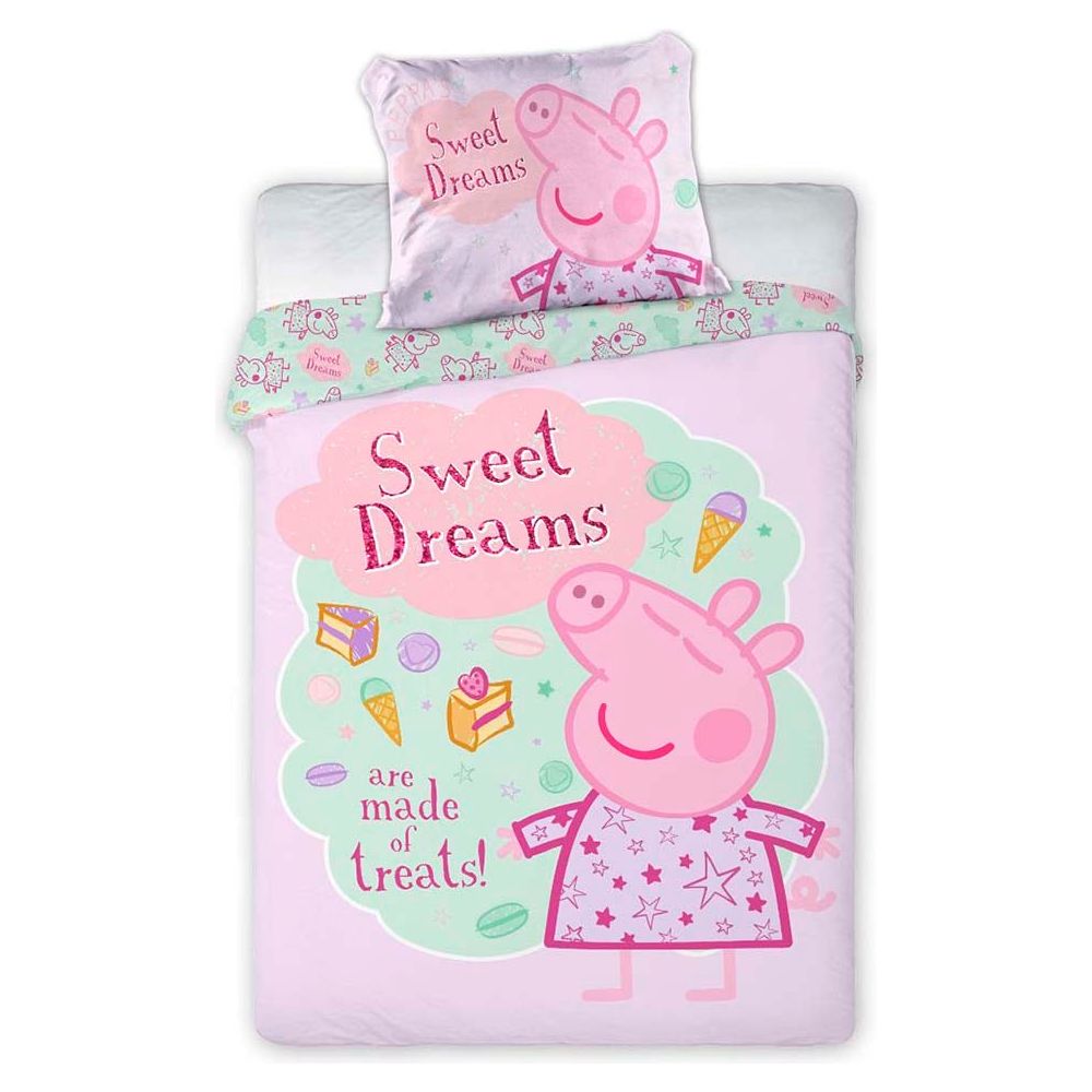 Gurli gris “Sweet Dreams” junior sengesæt 100x135 cm bomuld