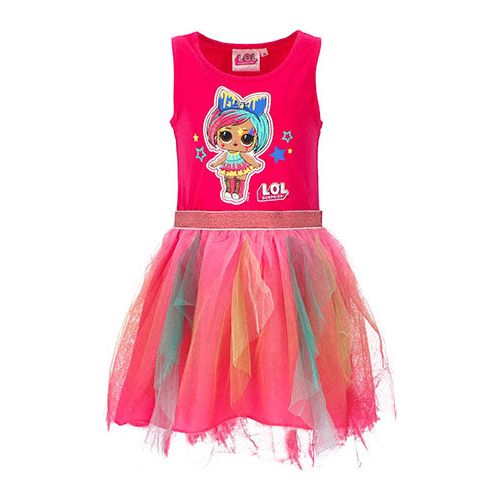 LOL Rainbow kjole pink