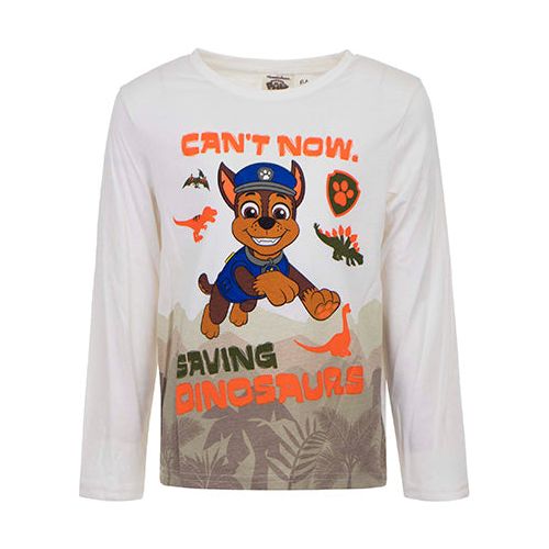 Paw Patrol "Saving dinosaurs" longsleeve hvid