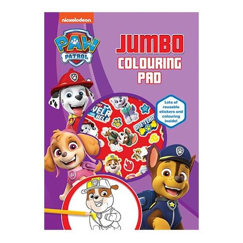 Paw Patrol jumbo male/klistermærkebog