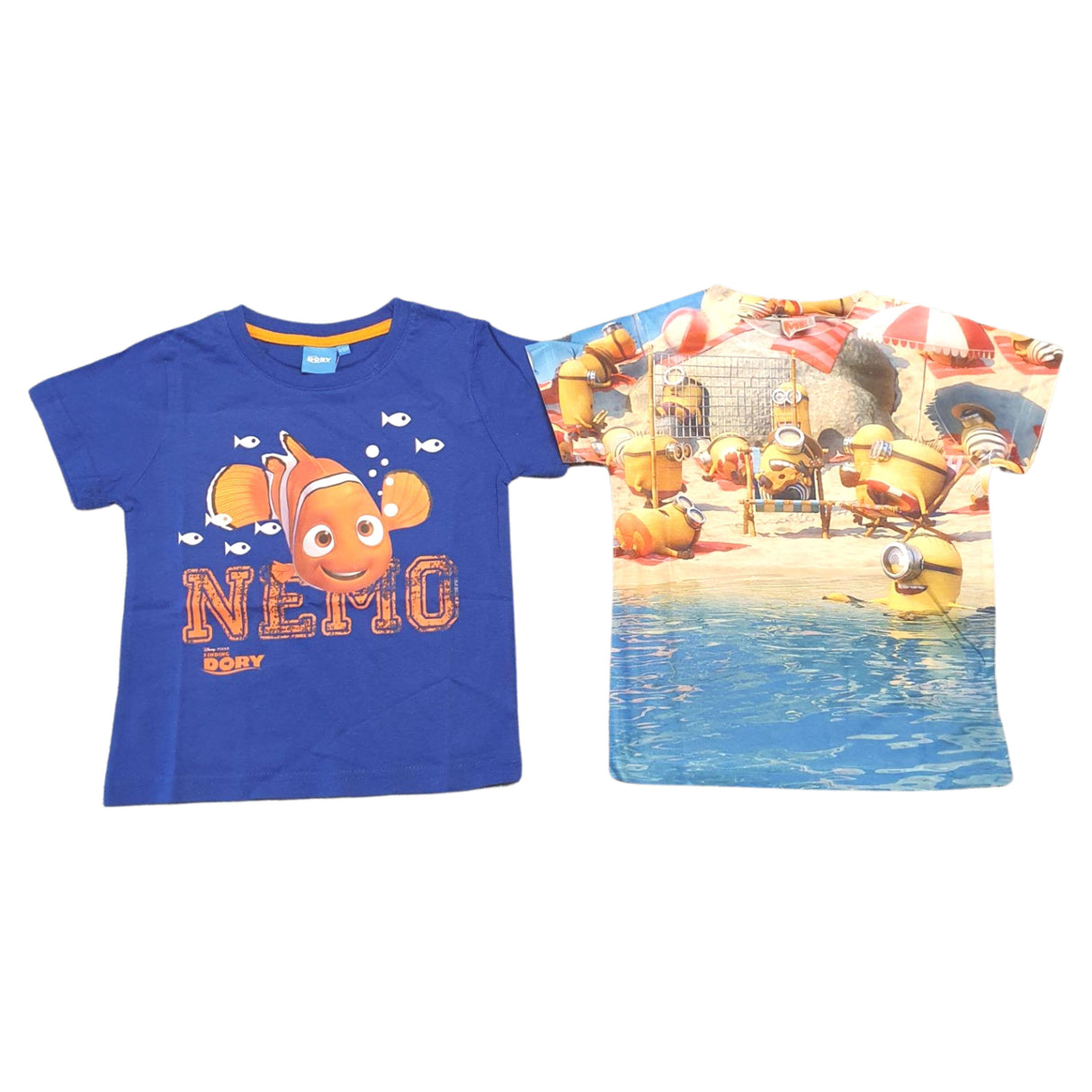 Tøjpakke 4, 6 & 8 år - Minions & Find Nemo t-shirts