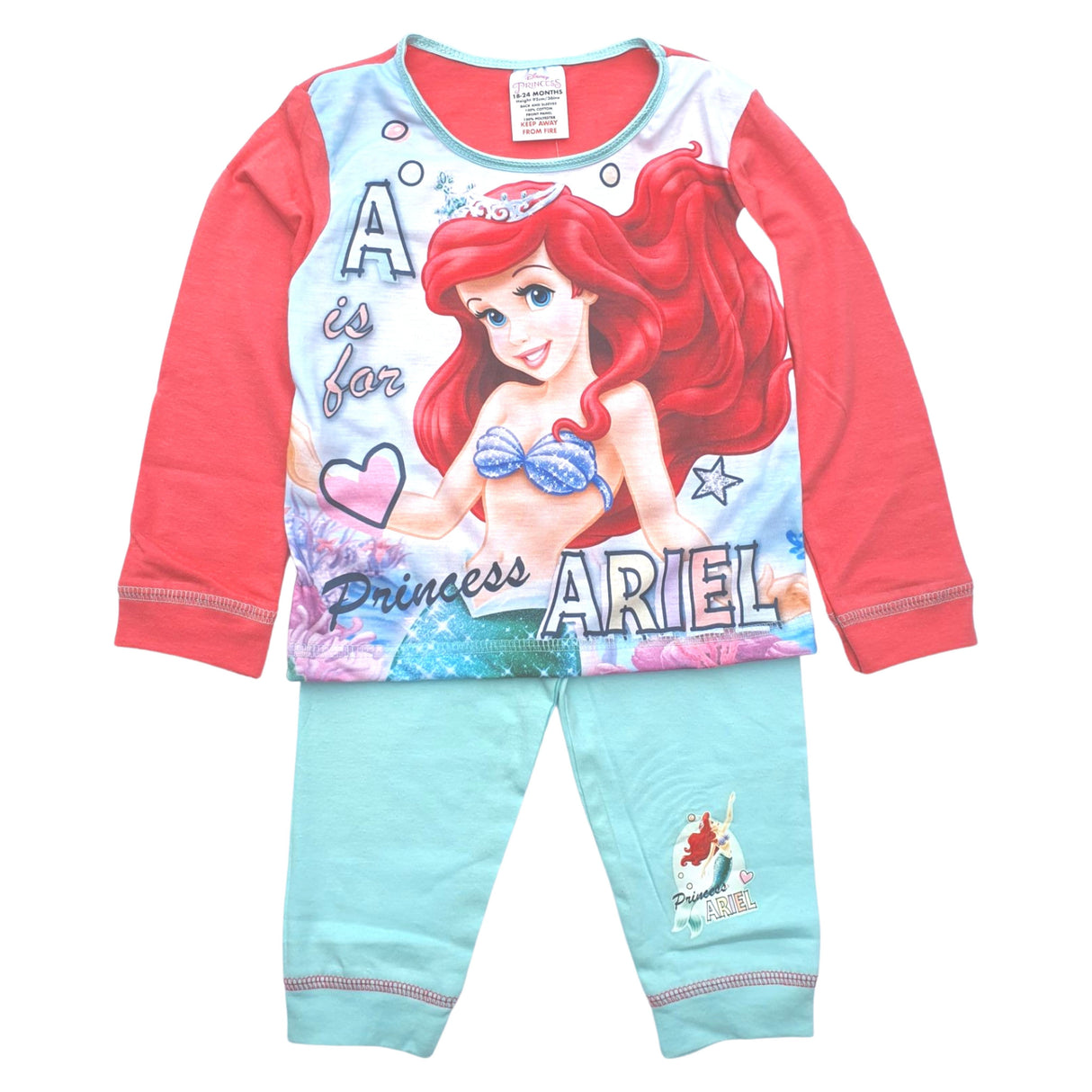 Den lille havfrue Ariel nattøj 1-5 år Bomuld
