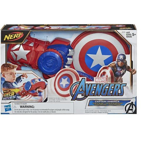 NERF Power Moves Marvel Avengers Captain America Shield Sling