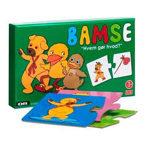 Bamses billedebog minispil "Hvem gør hvad" puslespil