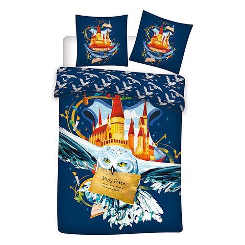 Harry Potter "Letter to Hogwarts" voksen sengesæt 140x200 cm