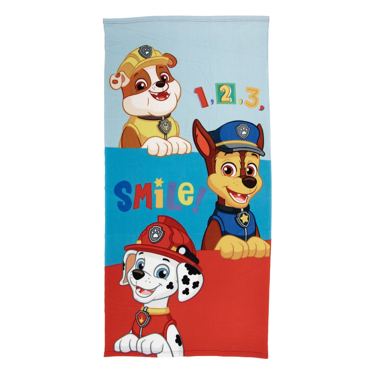 Paw Patrol 1.2.3 SMILE! håndklæde 70x140 cm