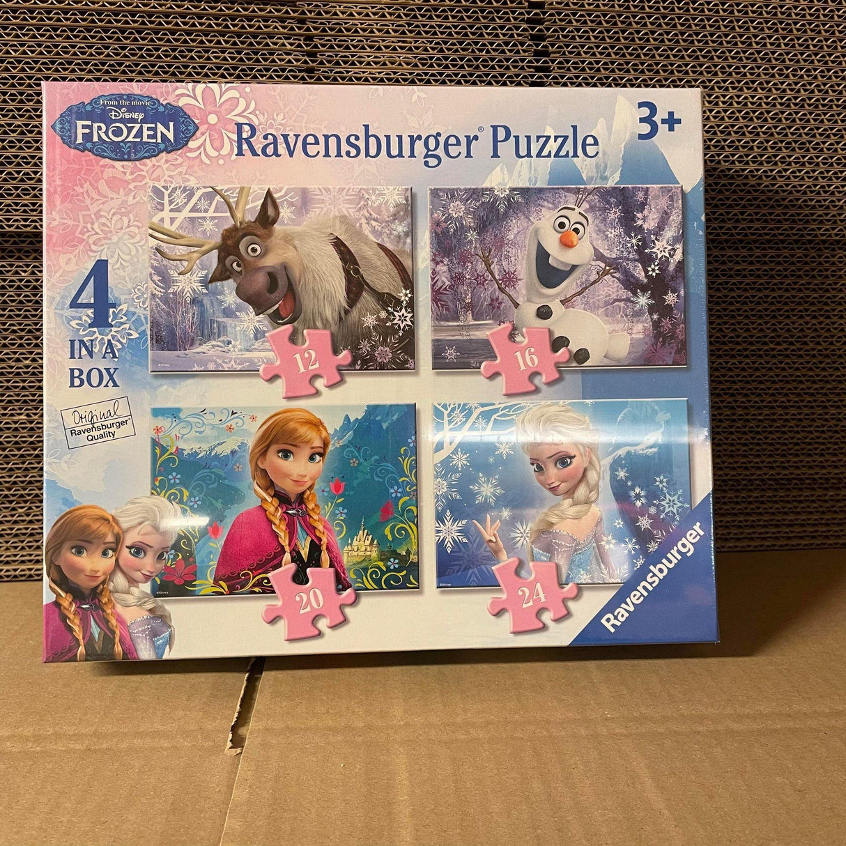 Frozen 4 i 1 puslespil