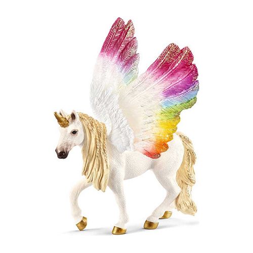 Schleich Unicorn med store regnbue glitter vinger