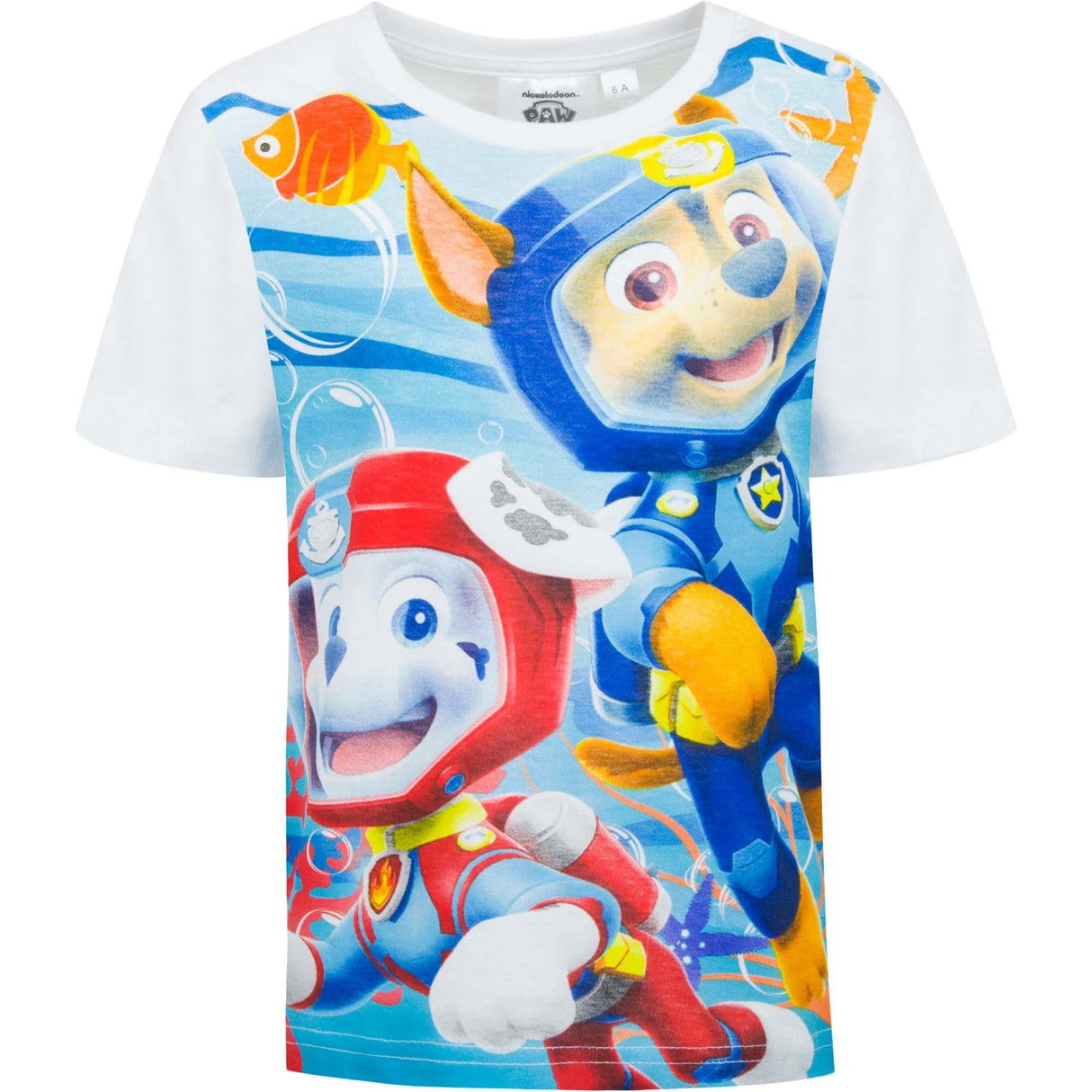 Paw Patrol t-shirt - Chase & Marshall "dykker"