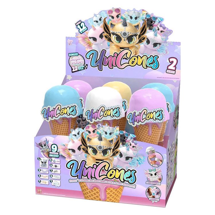 Unicones surprise vaffel med 9 overraskelser - 2 series (Leveres assorteret)