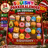 Squishy pakkekalender - 24 stk (INCL 1 XXL TIL DEN 24/12) - FORUDBESTILLING - SENDES UD FRA 1/9