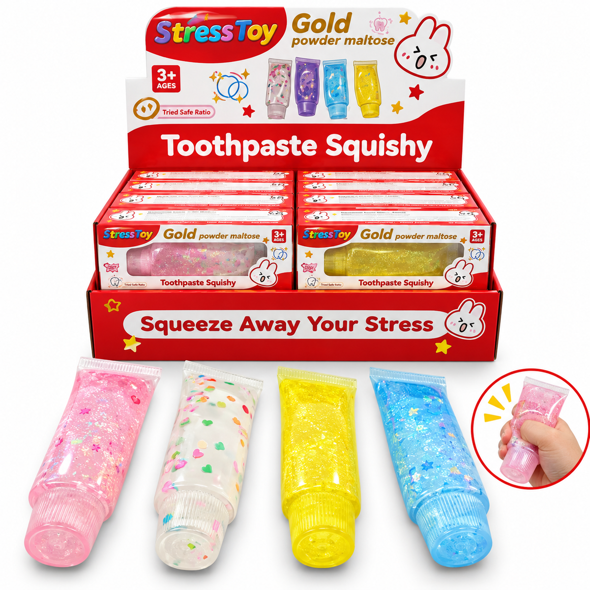 Squishy sugar tandpasta glitter