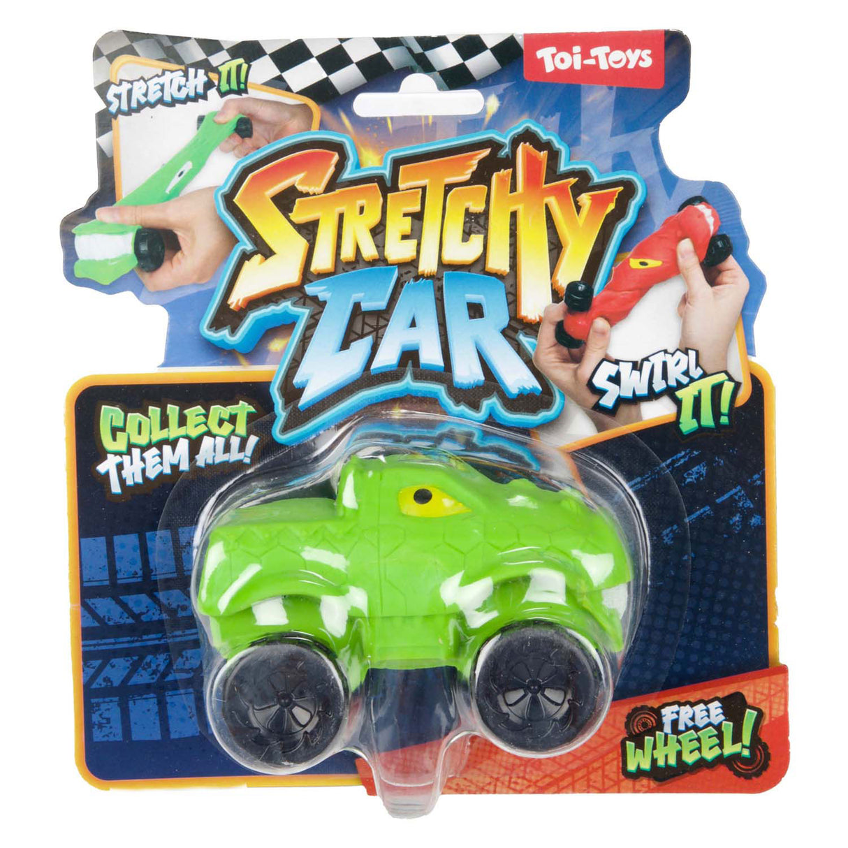 Stretchy car 16x16 cm (Assorteret farve)